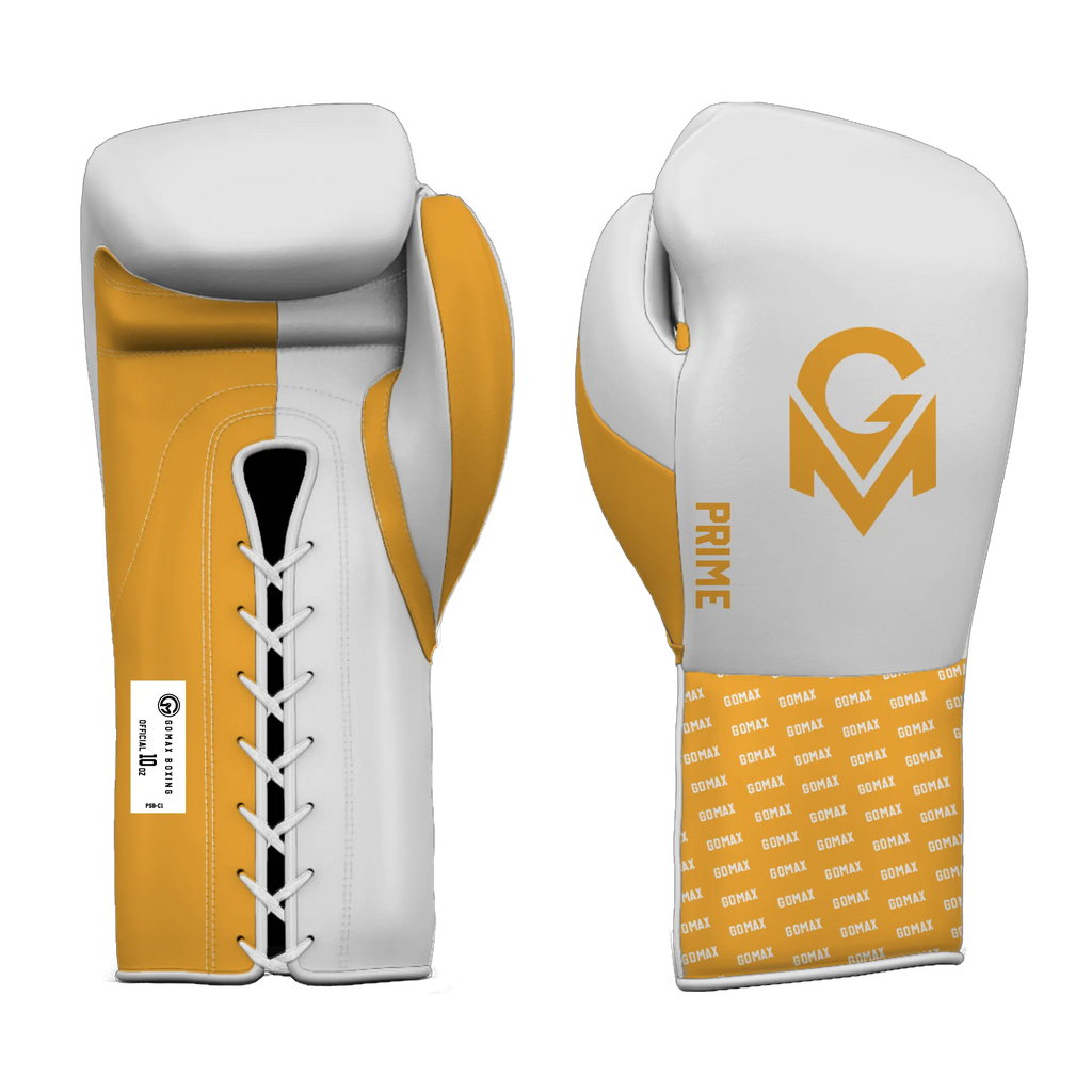 Prime Strike X2 Boxing Glove - Speed Pro (White/Golden)