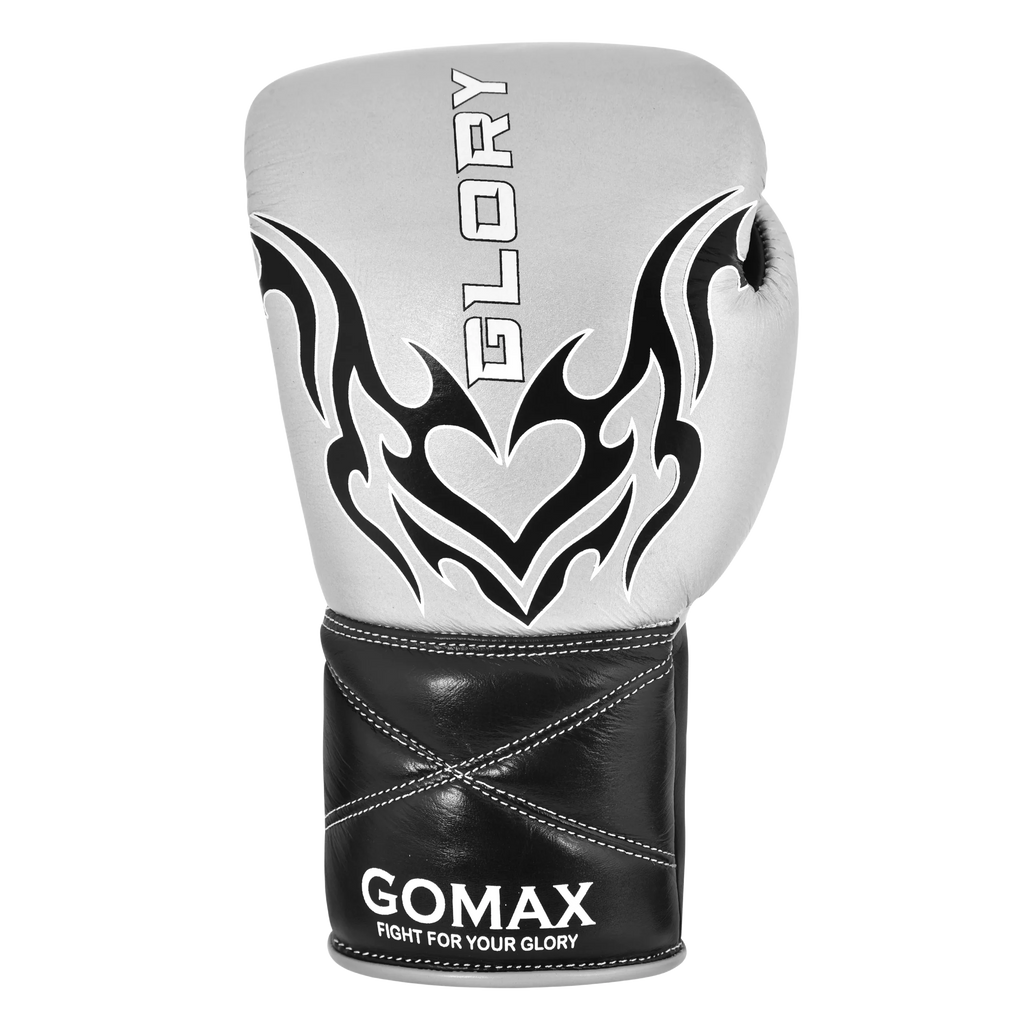Premium boxing gloves - Prime Strike X2 professional grade leather training gloves shown on a gym bag.