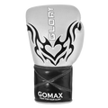 Premium boxing gloves - Prime Strike X2 professional grade leather training gloves shown on a gym bag.