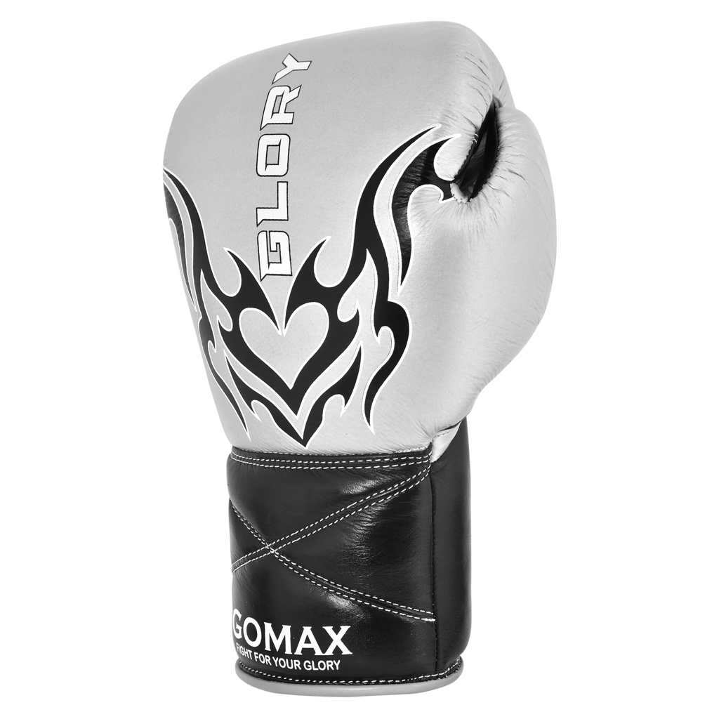 A serious athlete wearing these high-quality boxing gloves during an intense heavy bag workout.