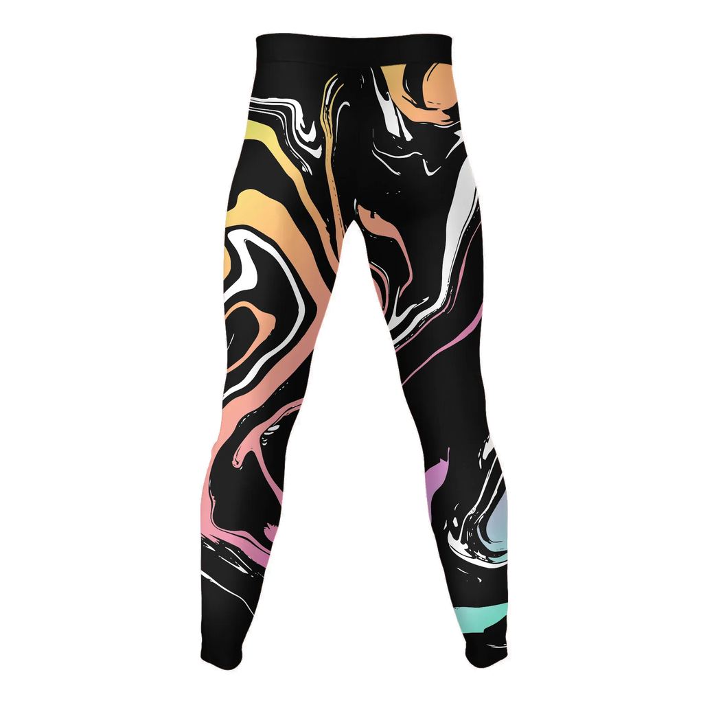 Prism Swirl – Premium BJJ Rash Guard Compression Pants/Spats/Leggings for Men & Women