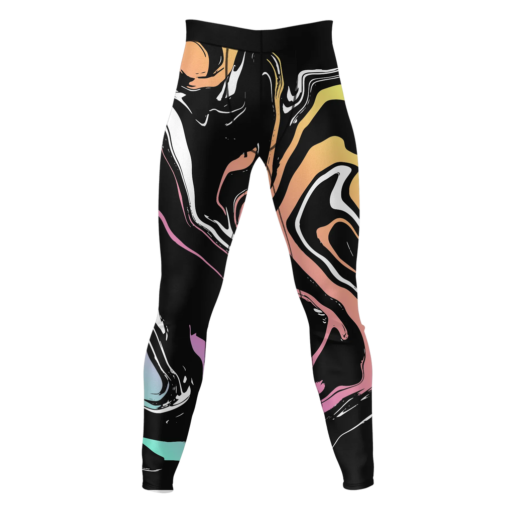 Prism Swirl – Premium BJJ Rash Guard Compression Pants/Spats/Leggings for Men & Women