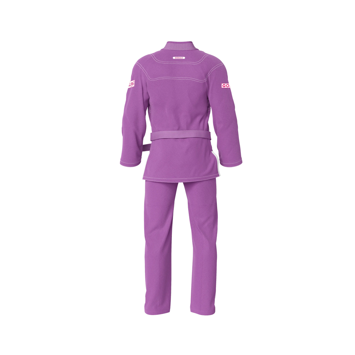 purple gi BJJ uniform crafted for grappling, rolling, and tournament use with premium cotton weave