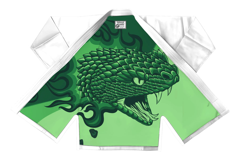White BJJ Gi with pearl weave jacket and reinforced ripstop pants