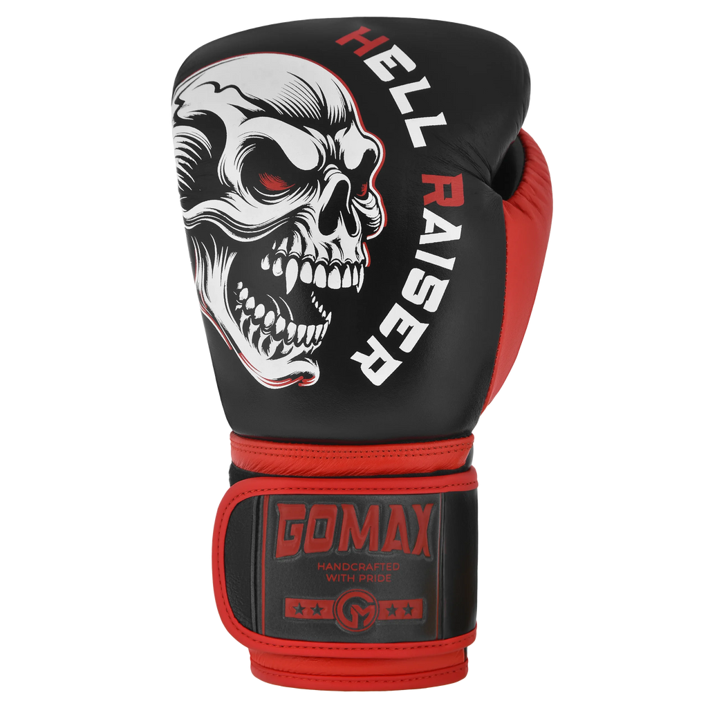 Iron Strike Pro Skull Boxing Glove Red/Black – leather boxing glove