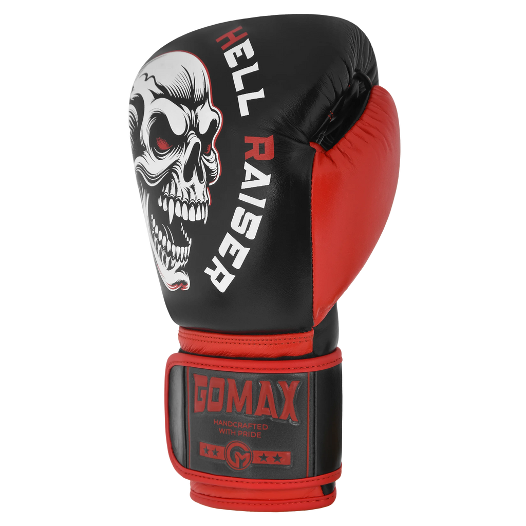 Custom boxing glove Skull design Red/Black