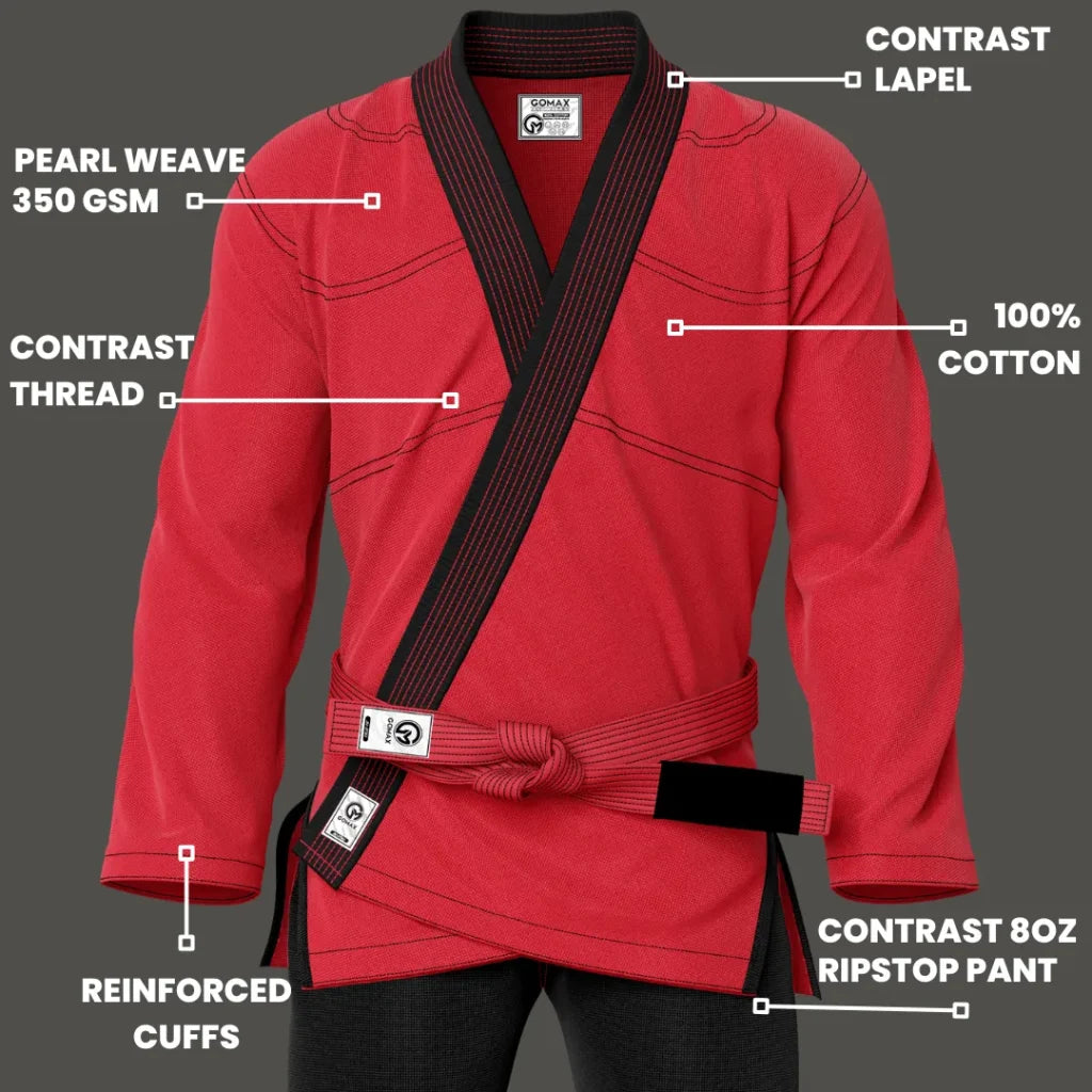 Red/Black BJJ Gi - Brazilian Jiu Jitsu Gi Core Series - G3