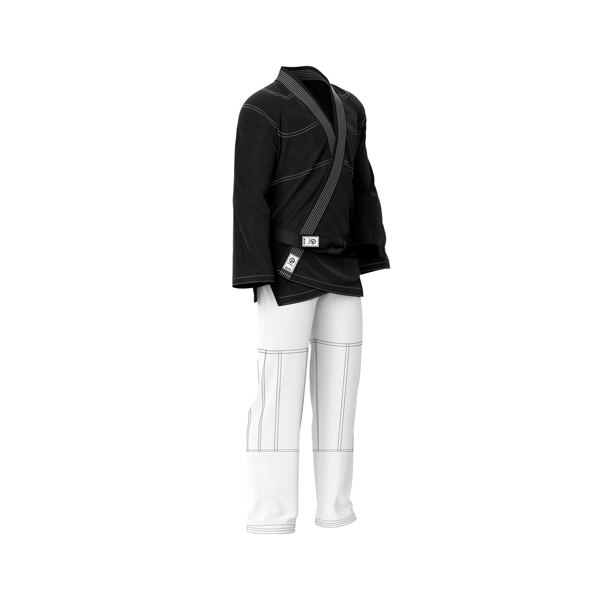 Black/White BJJ Gi - Brazilian Jiu Jitsu Gi Core Series - G3
