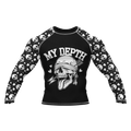 Skull 1 - Premium BJJ Rash Guard / Compression Top for Men/Women (Guardian Line)