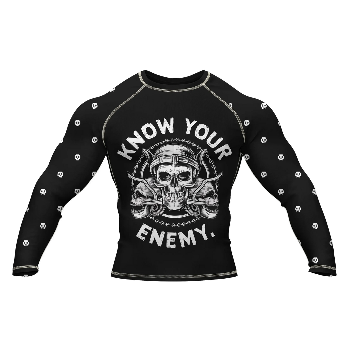 Skull 6 - Premium BJJ Rash Guard / Compression Top for Men/Women (Guardian Line)