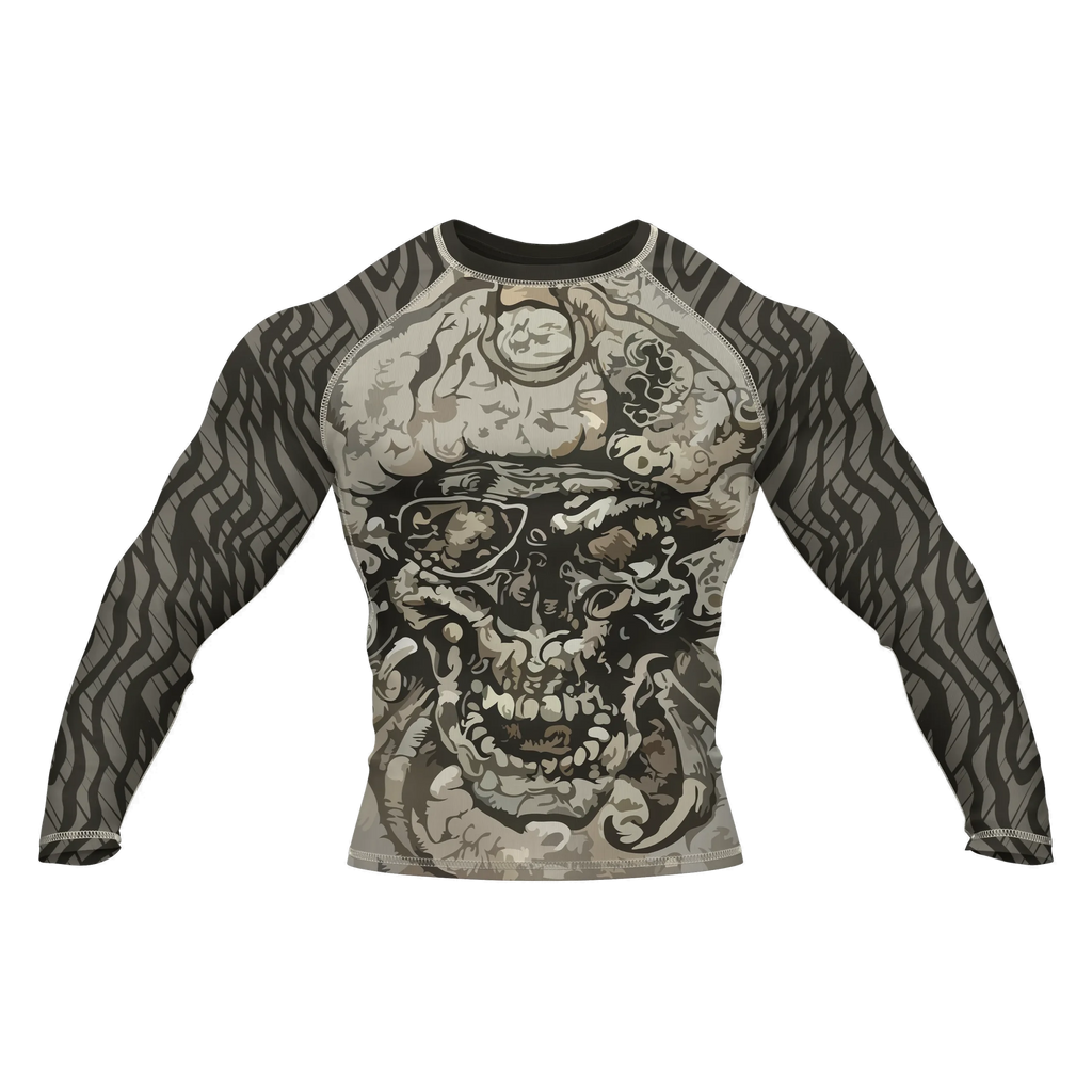 Skull 9 - Premium BJJ Rash Guard / Compression Top for Men/Women (Guardian Line)