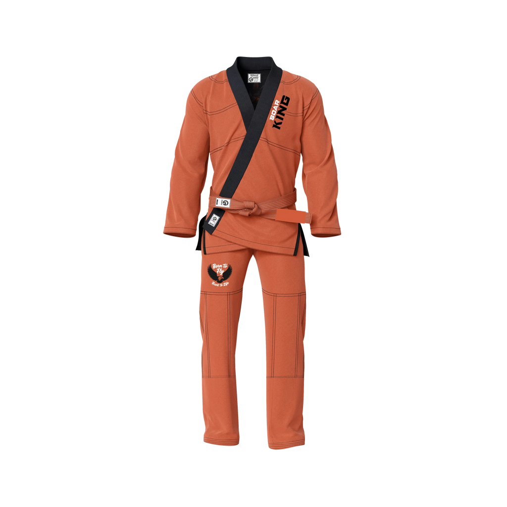 Soar King Sublimation Orange Brazilian Jiu Jitsu Gi - Premium Elite Series (BJJ GI)