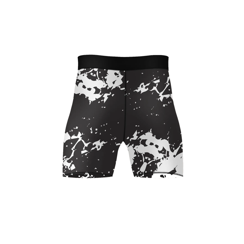 Splatter Fade Tactical Briefs – Premium BJJ Rash Guard Compression Shorts for Men & Women