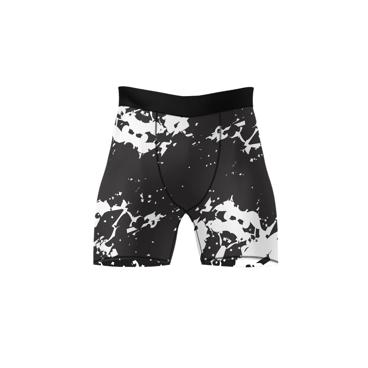 Splatter Fade Tactical Briefs – Premium BJJ Rash Guard Compression Shorts for Men & Women