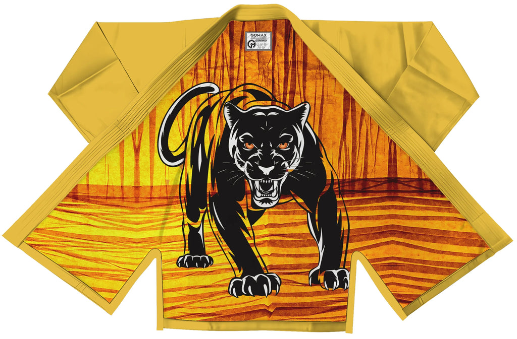 Stealth Panther Sublimation Yellow Brazilian Jiu Jitsu Gi - Premium Elite Series (BJJ GI)
