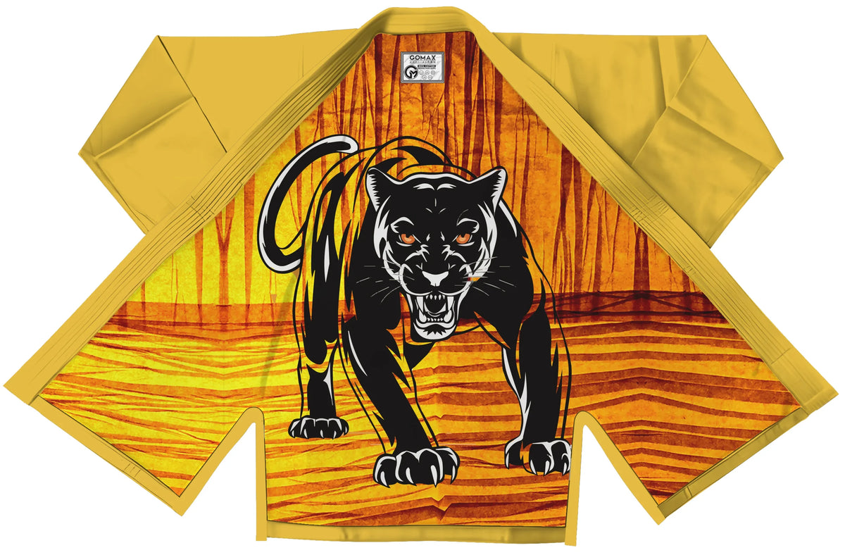 Stealth Panther Sublimation Yellow Brazilian Jiu Jitsu Gi - Premium Elite Series (BJJ GI)