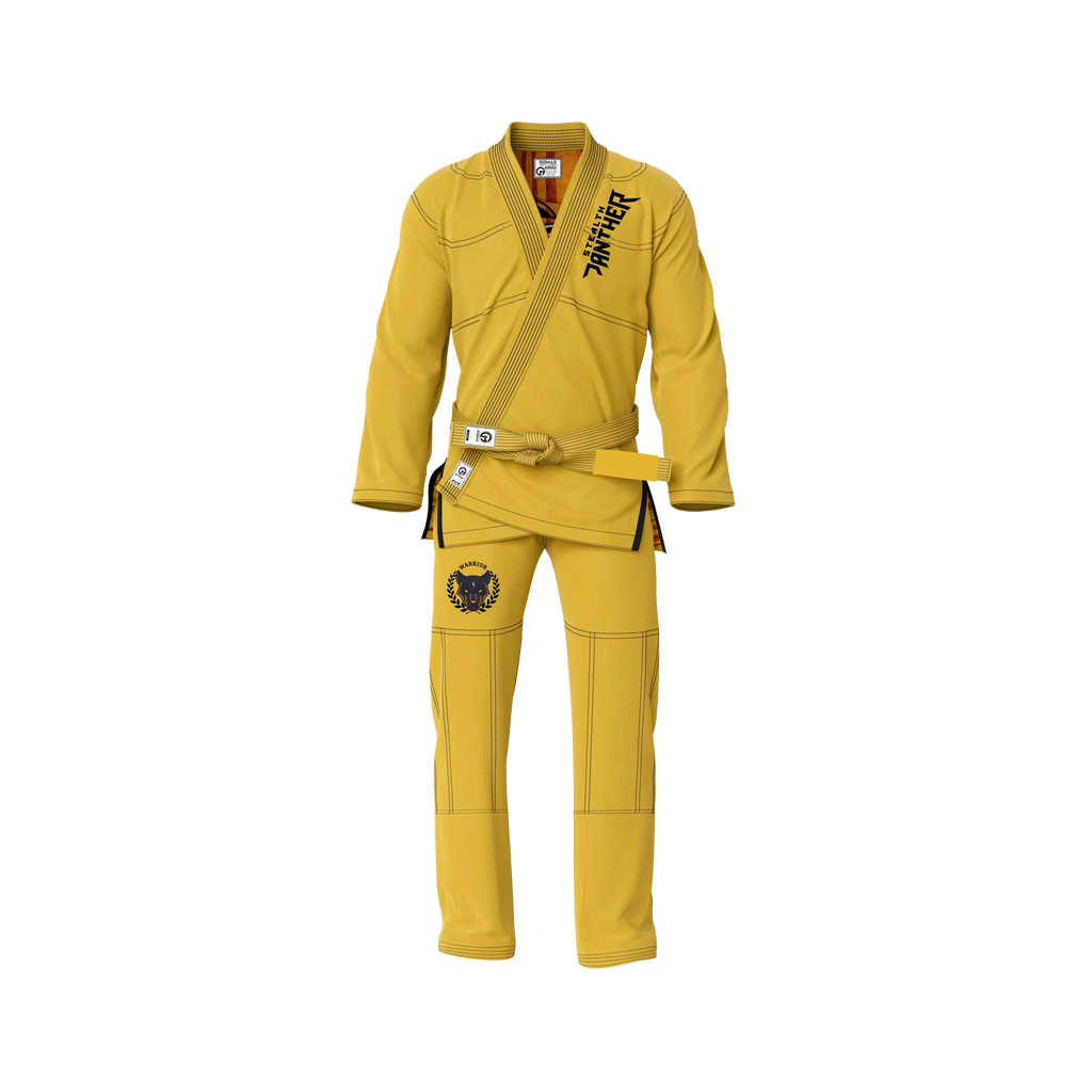 Stealth Panther Sublimation Yellow Brazilian Jiu Jitsu Gi - Premium Elite Series (BJJ GI)