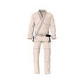 Stylish cream gi front view highlighting clean design and aesthetic fit for BJJ training