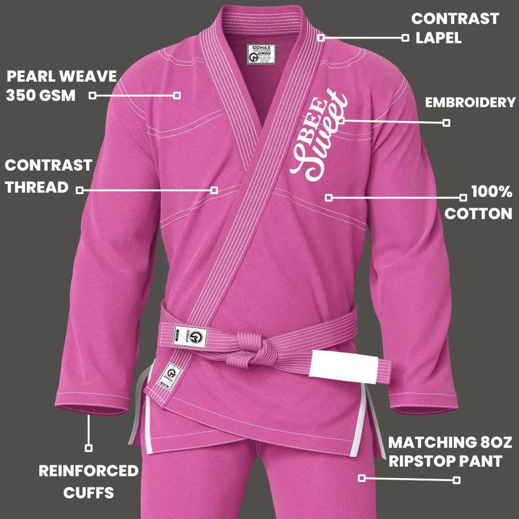 Sweet Bee Sublimation Pink Brazilian Jiu Jitsu Gi - Premium Summit Series (BJJ GI)