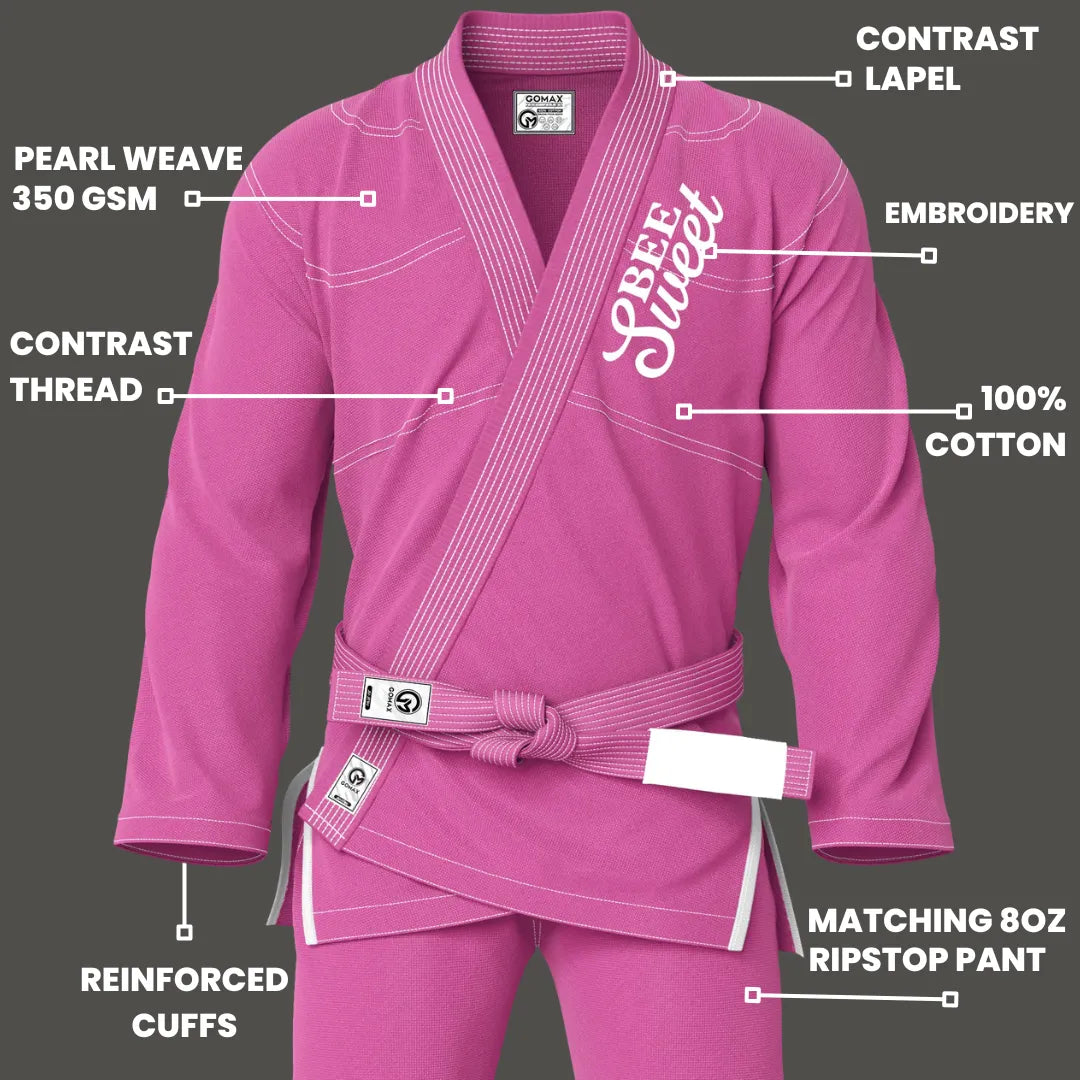 Sweet Bee Sublimation Pink Brazilian Jiu Jitsu Gi - Premium Summit Series (BJJ GI)