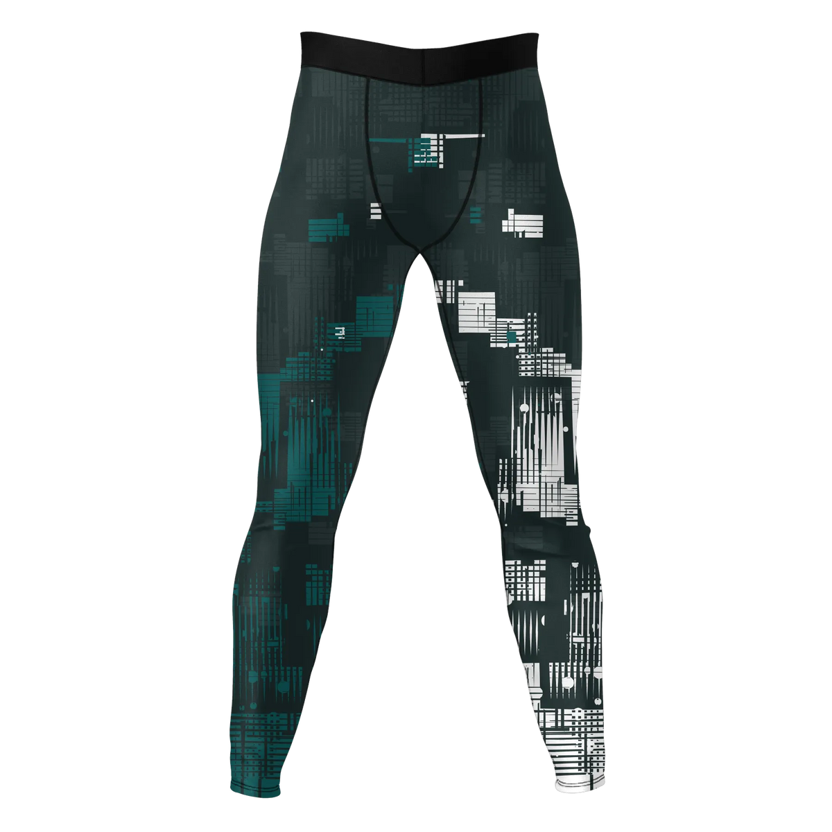Teal Circuit – Premium BJJ Rash Guard Compression Pants/Spats/Leggings for Men & Women