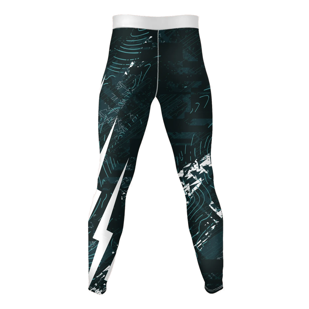 Teal Surge – Premium BJJ Rash Guard Compression Pants/Spats/Leggings for Men & Women