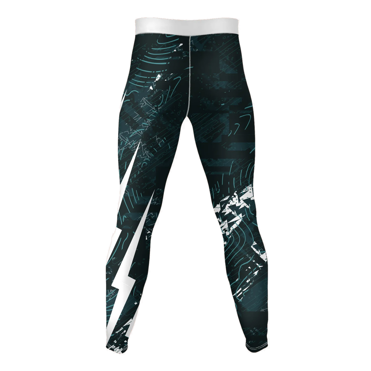 Teal Surge – Premium BJJ Rash Guard Compression Pants/Spats/Leggings for Men & Women