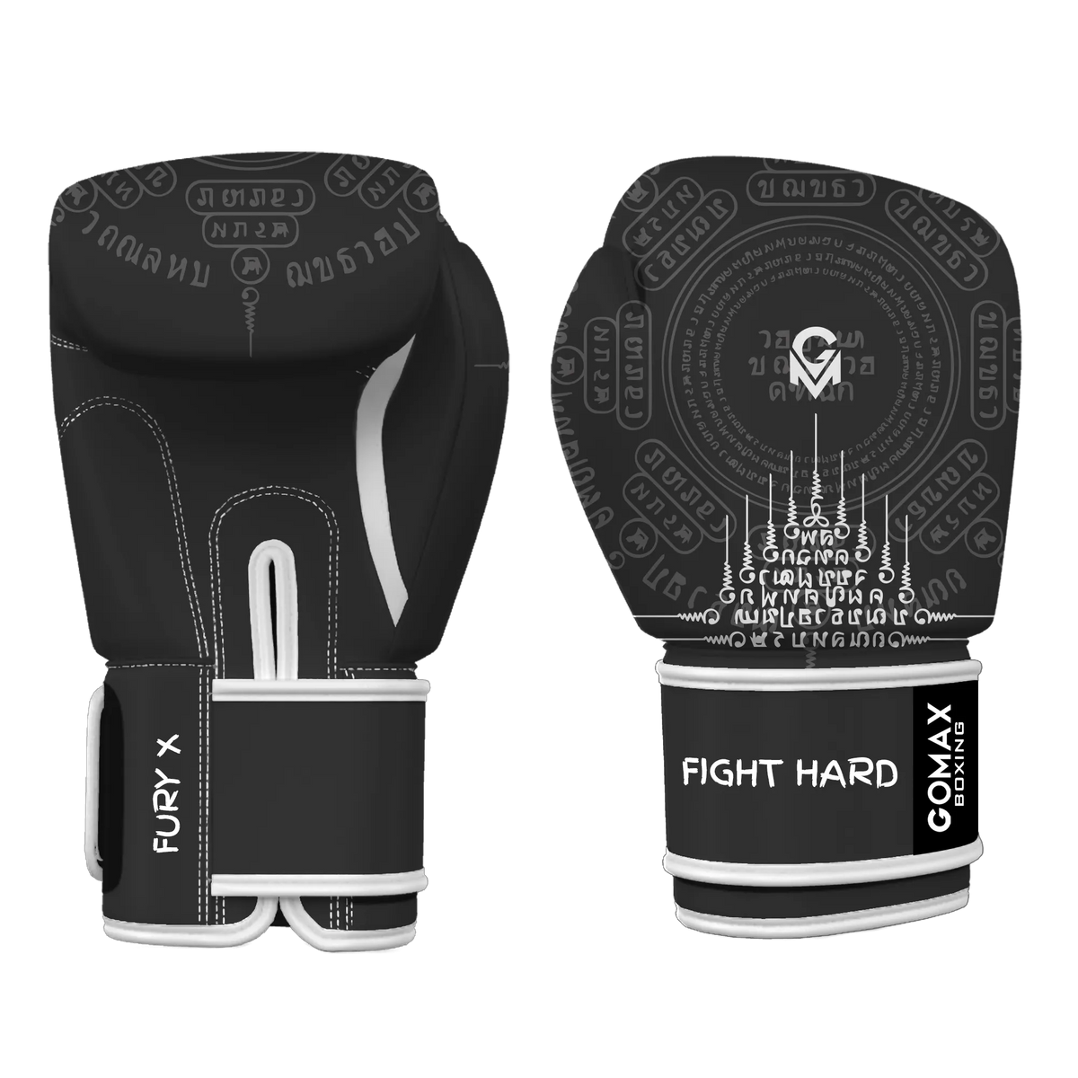 Titan Fury X Boxing Glove - Fight Hard (Black)