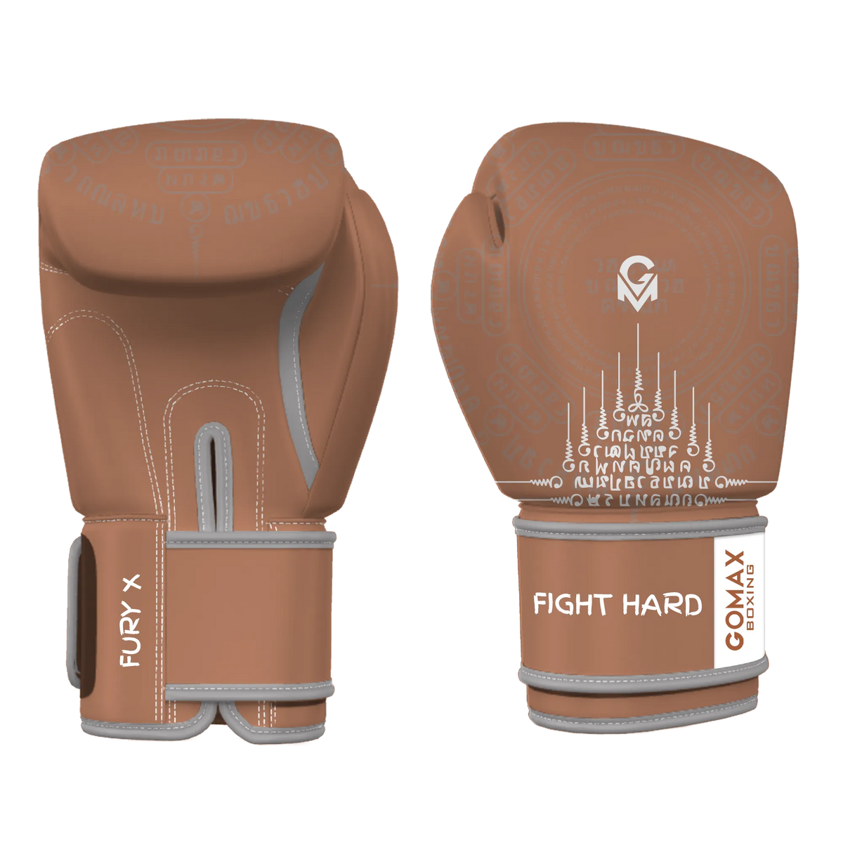 Titan Fury X Boxing Glove - Fight Hard (Brown)