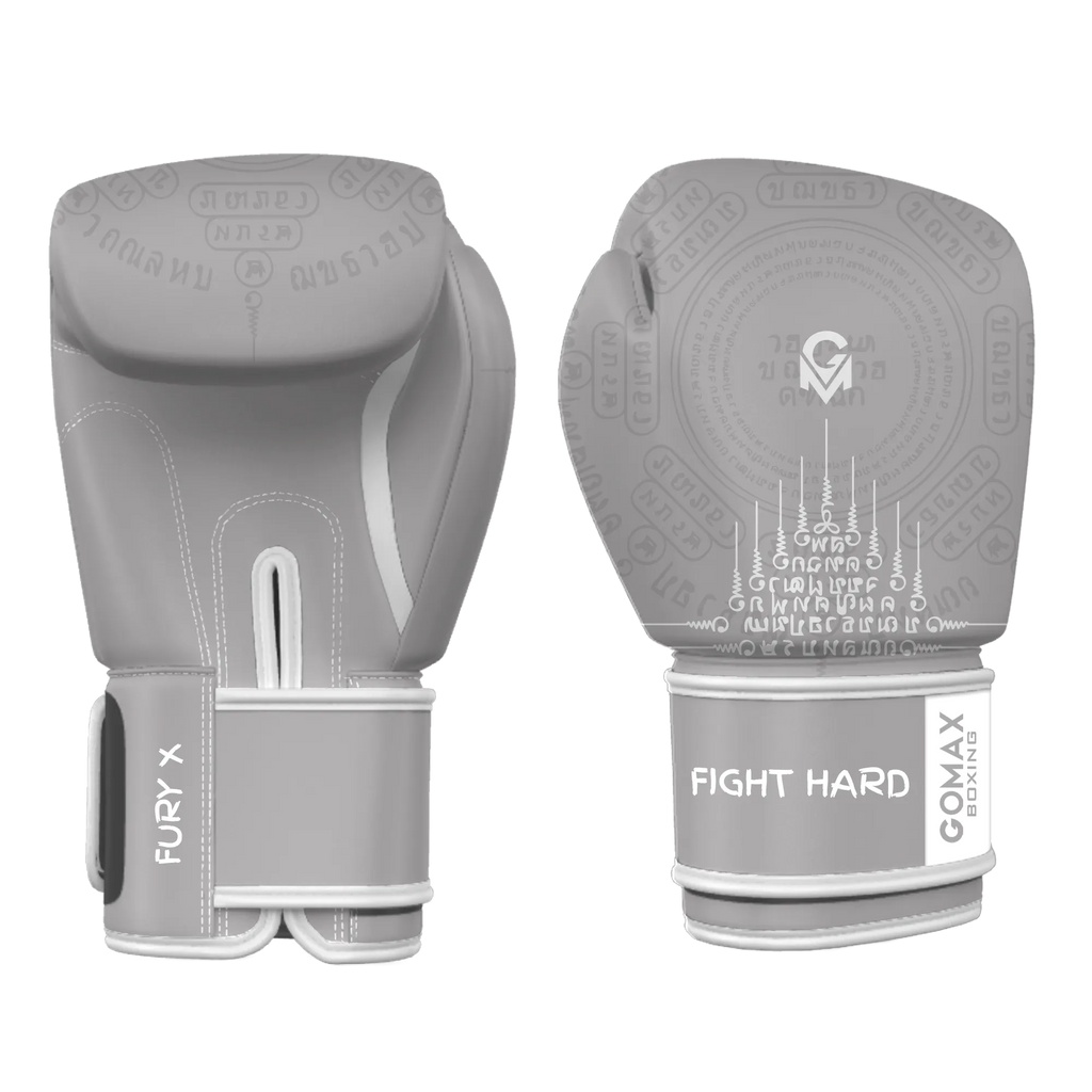 Titan Fury X Boxing Glove - Fight Hard (Grey)