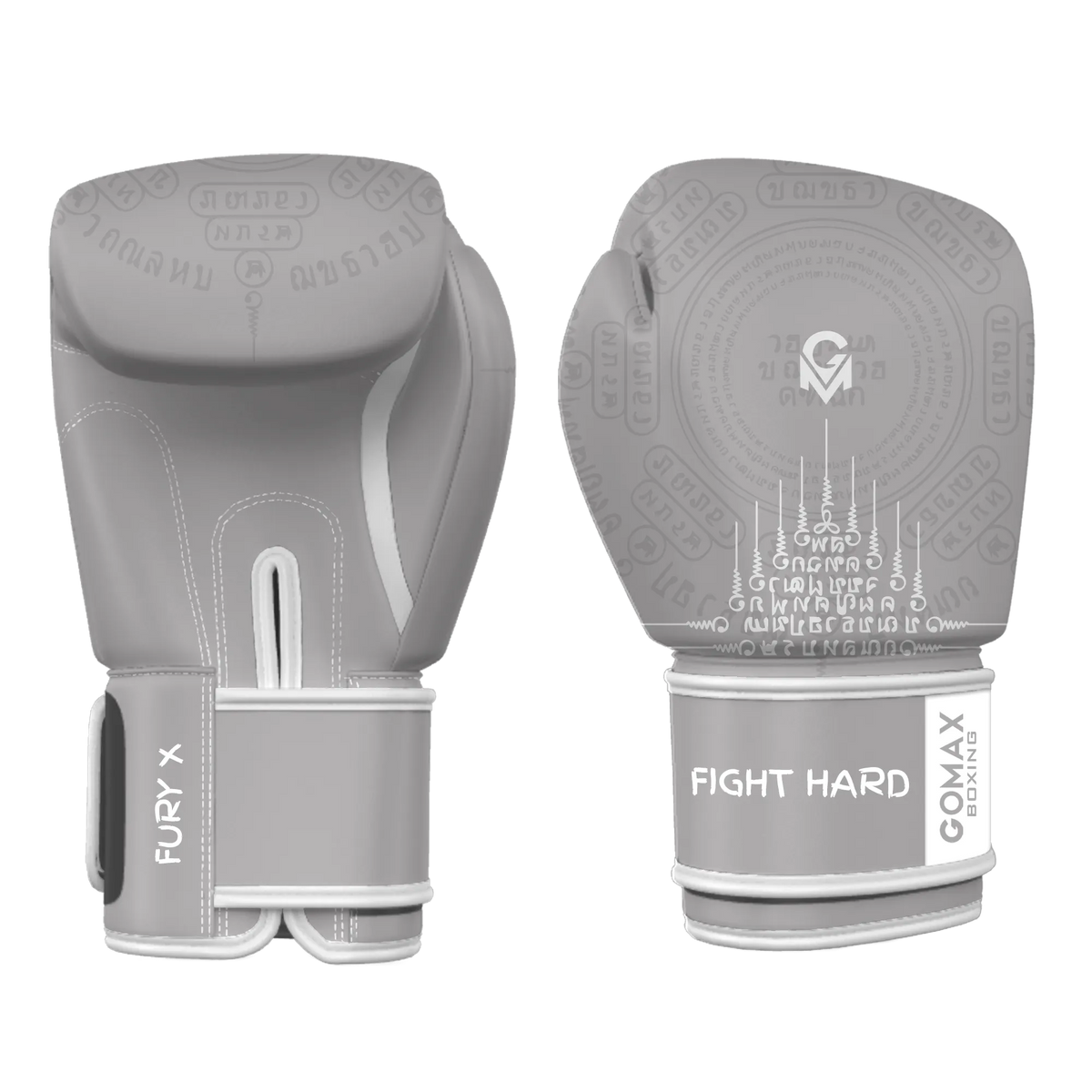 Titan Fury X Boxing Glove - Fight Hard (Grey)