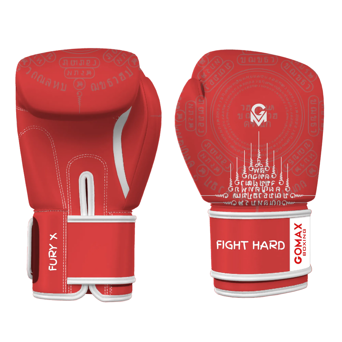 Titan Fury X Boxing Glove - Fight Hard (Red)