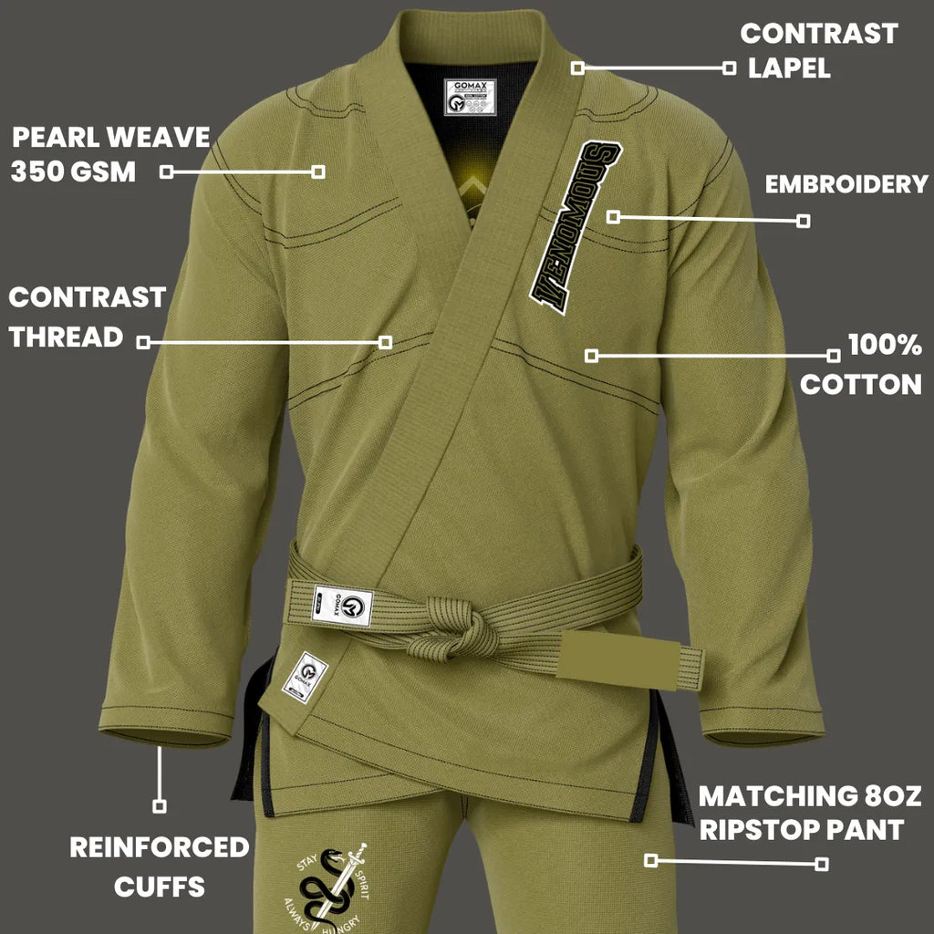Venomous Sublimation Green Brazilian Jiu Jitsu Gi - Premium Elite Series (BJJ GI)