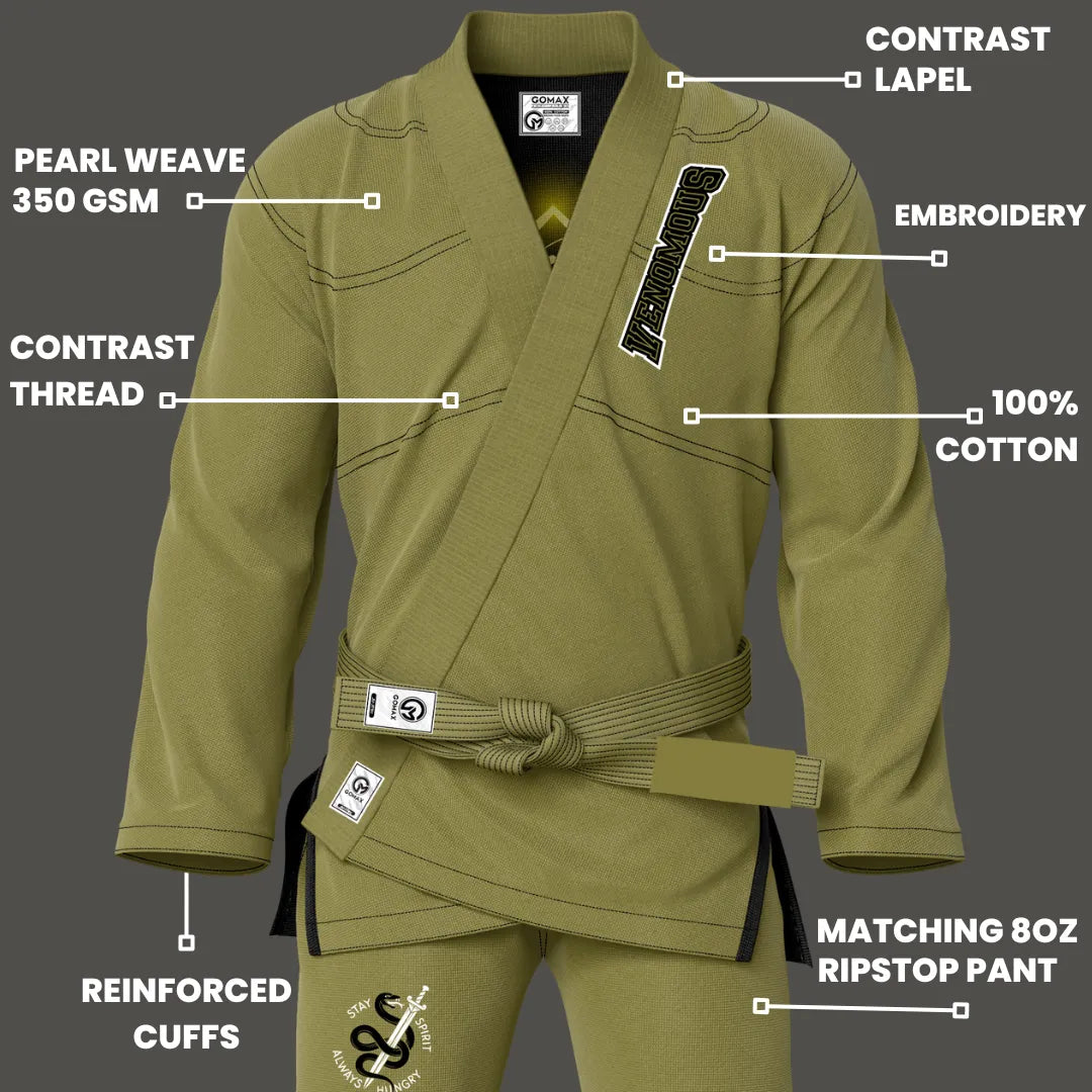 Venomous Sublimation Green Brazilian Jiu Jitsu Gi - Premium Elite Series (BJJ GI)