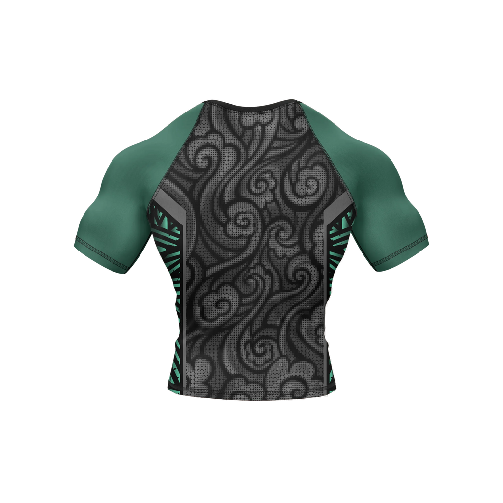 Verdant Spiral - Premium BJJ Rash Guard / Compression Top for Men/Women