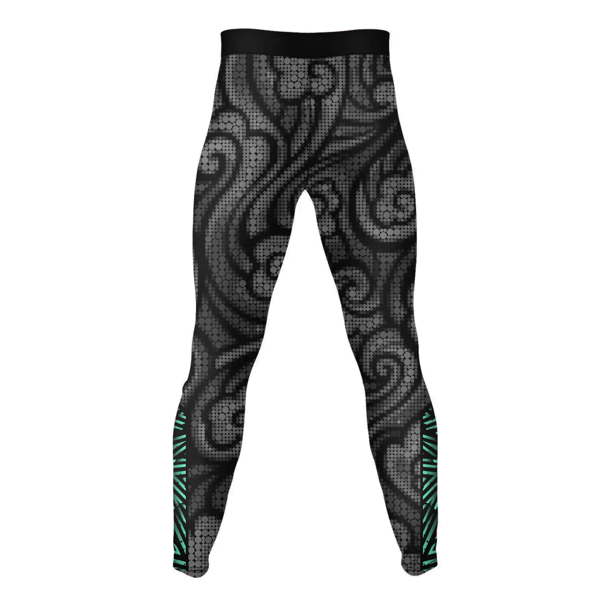 Verdant Swirl – Premium BJJ Rash Guard Compression Pants/Spats/Leggings for Men & Women