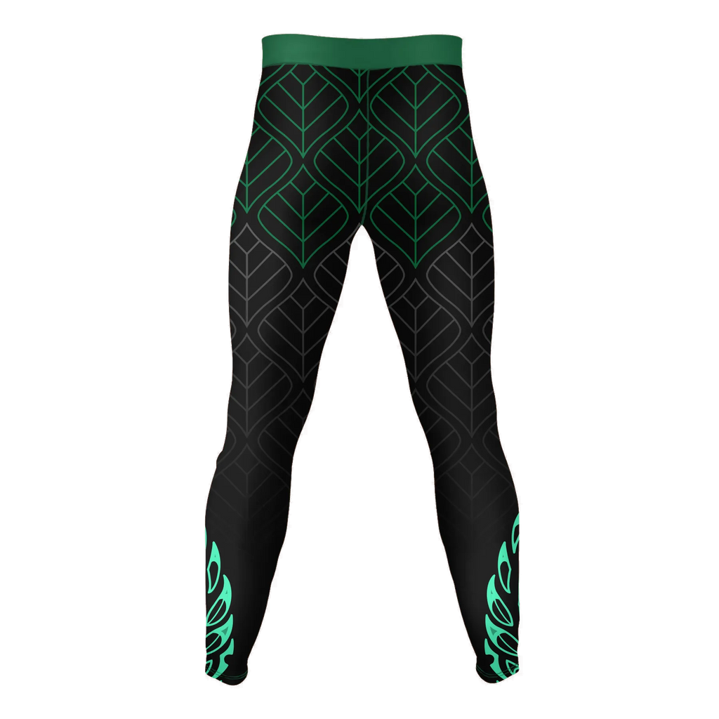 Verdant Veil – Premium BJJ Rash Guard Compression Pants/Spats/Leggings for Men & Women