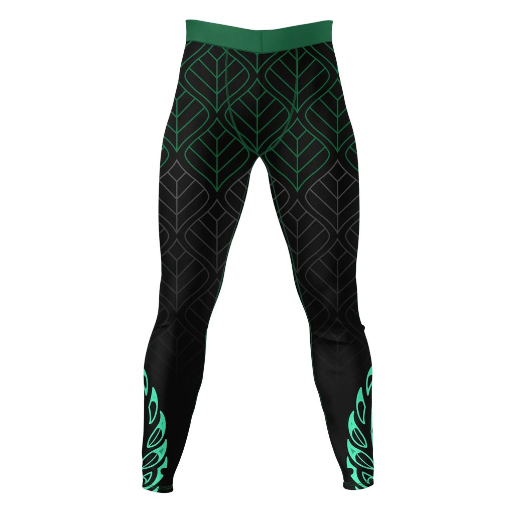 Verdant Veil – Premium BJJ Rash Guard Compression Pants/Spats/Leggings for Men & Women