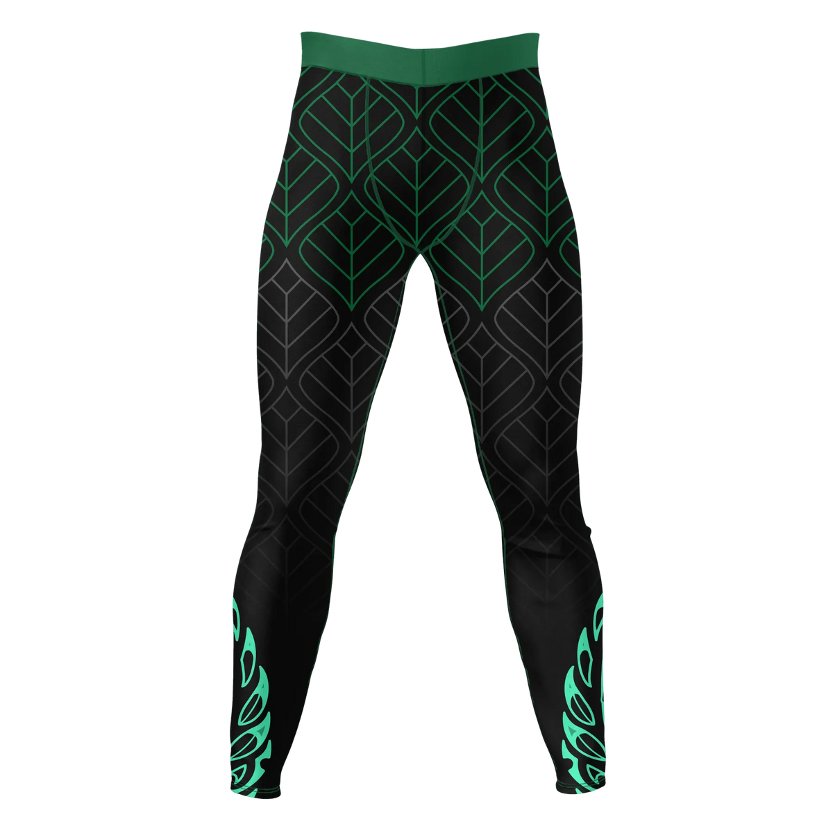 Verdant Veil – Premium BJJ Rash Guard Compression Pants/Spats/Leggings for Men & Women