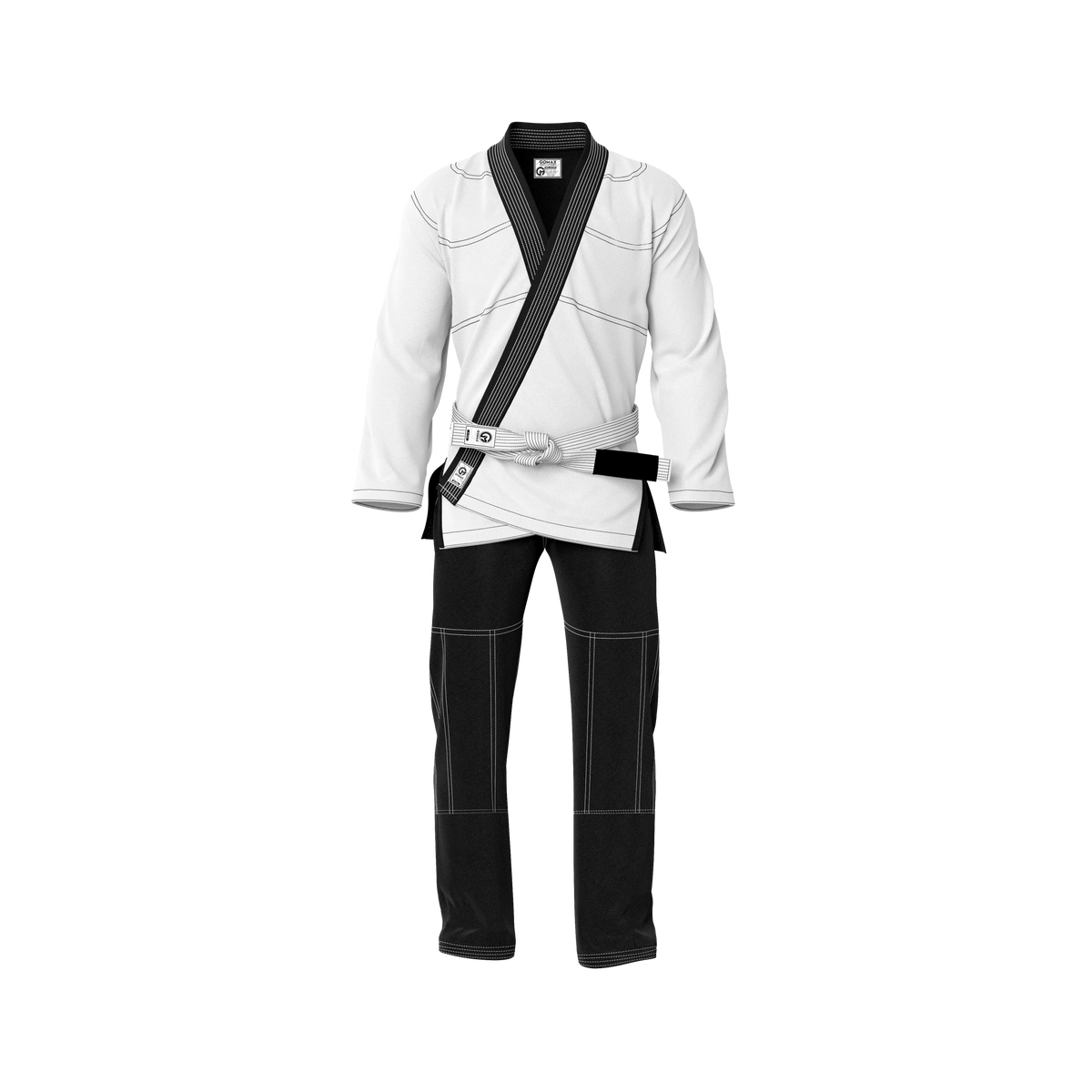 Lightweight white gi BJJ uniform designed for training and competition