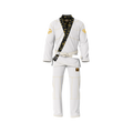 Lightweight white gi BJJ uniform designed for training and competition