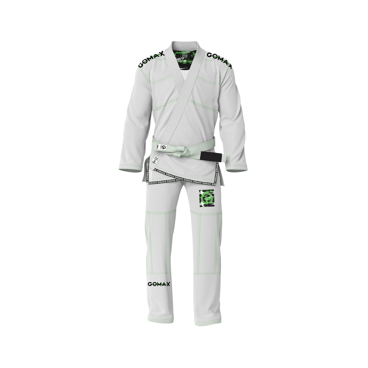 Lightweight white gi BJJ uniform designed for training and competition
