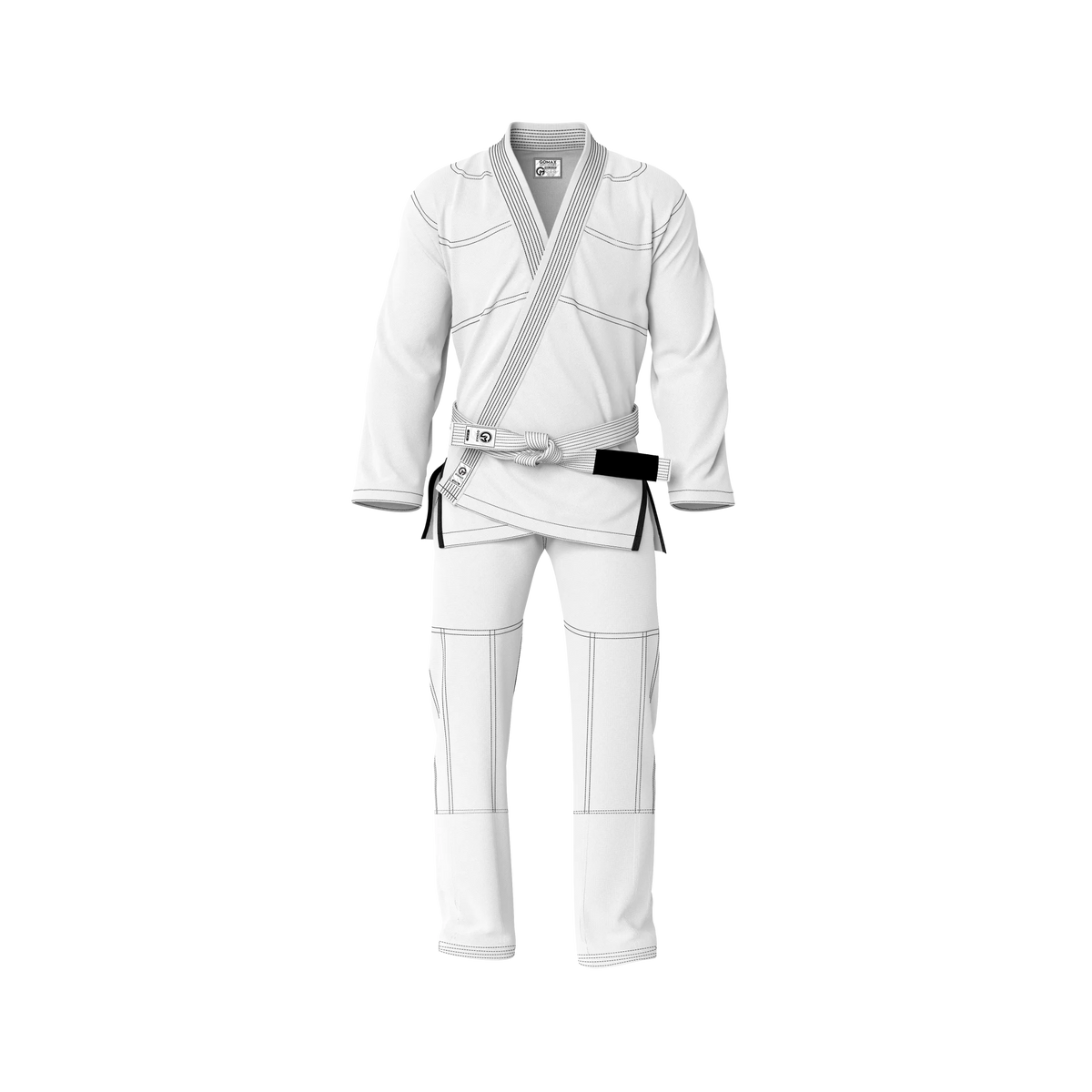 Lightweight white gi BJJ uniform designed for training and competition