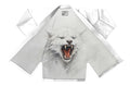 White BJJ Gi with pearl weave jacket and reinforced ripstop pants