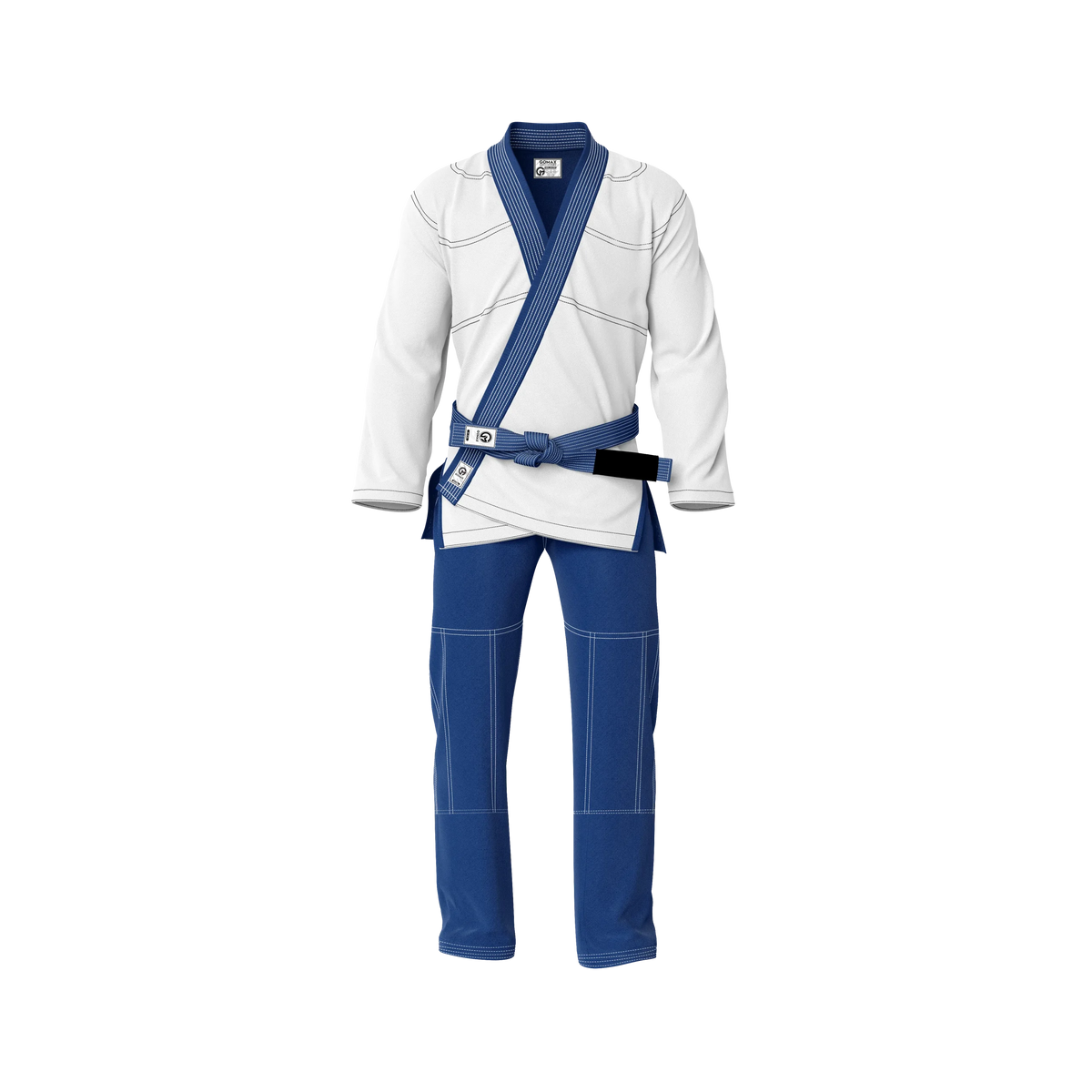 White BJJ Gi with pearl weave jacket and reinforced ripstop pants