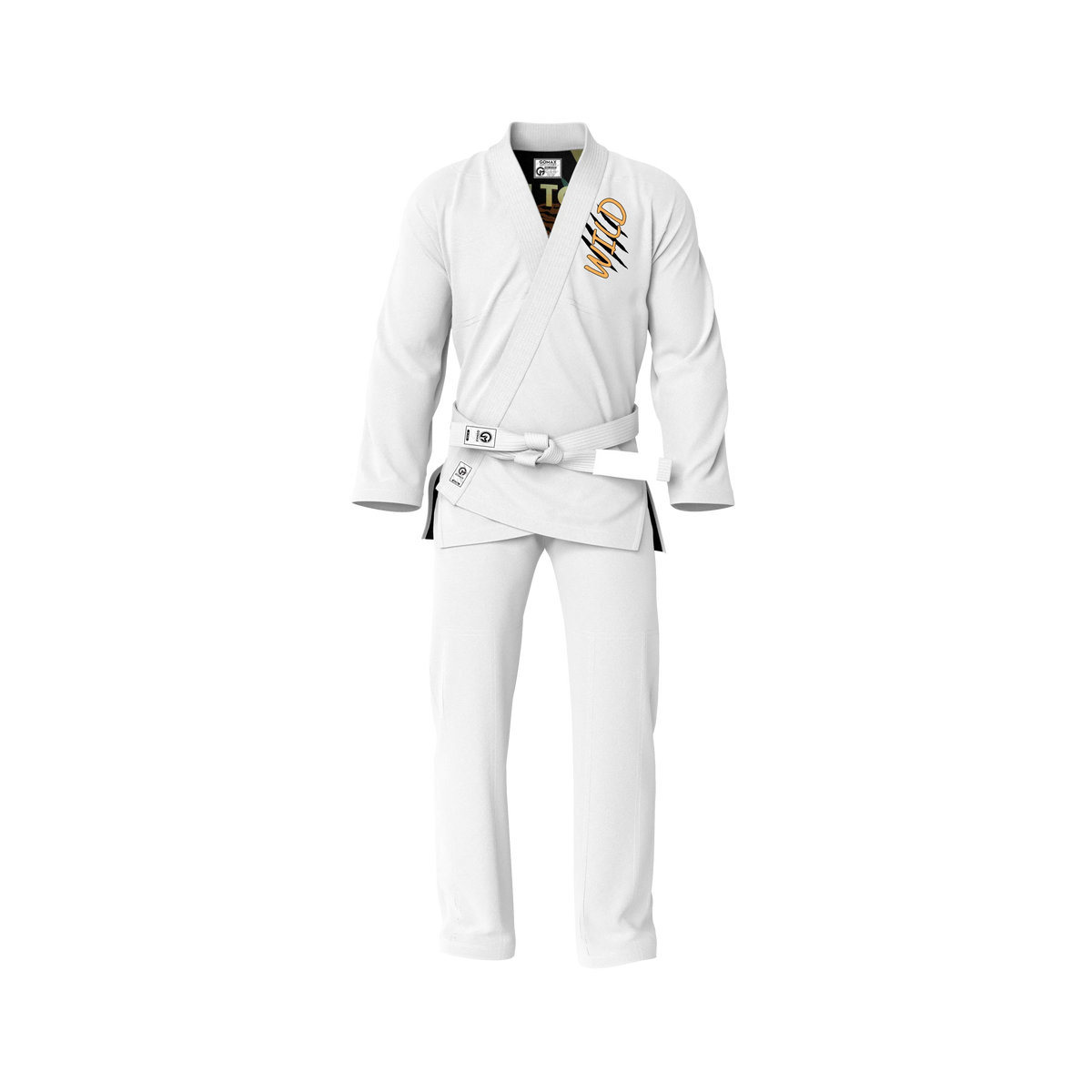 White Born To Be Wild Sublimation Brazilian Jiu Jitsu Gi - Premium Summit Series (BJJ GI)