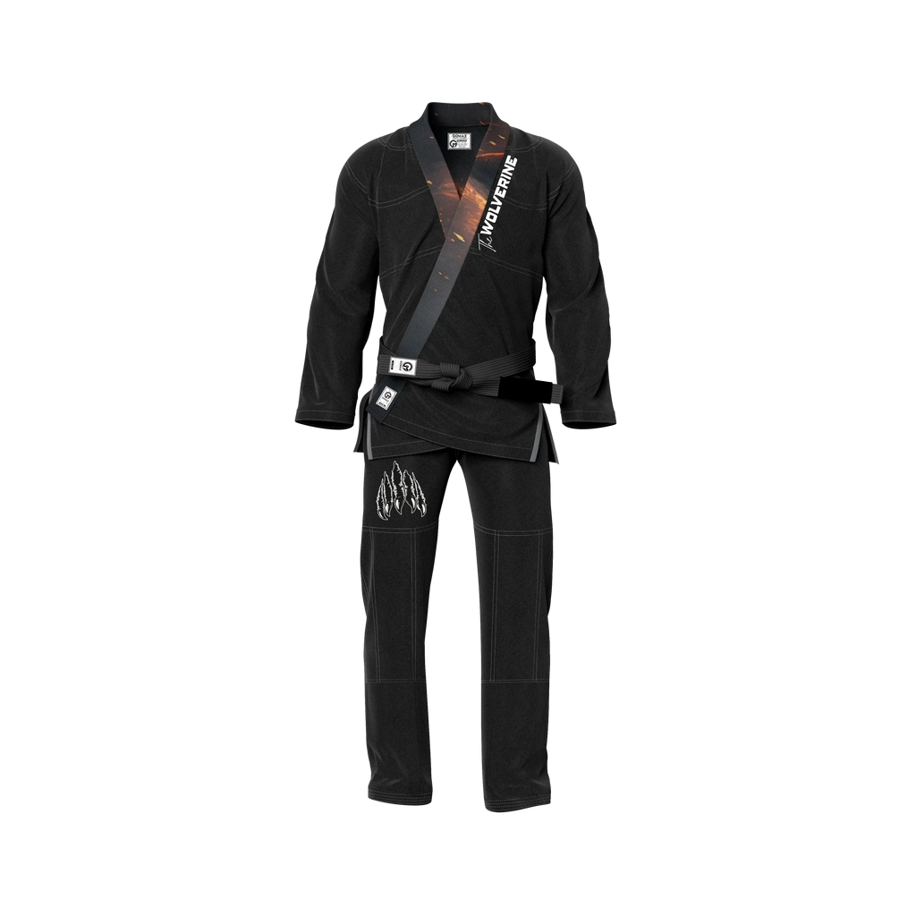 Wolverine Sublimation Black Brazilian Jiu Jitsu Gi - Premium Elite Series (BJJ GI)