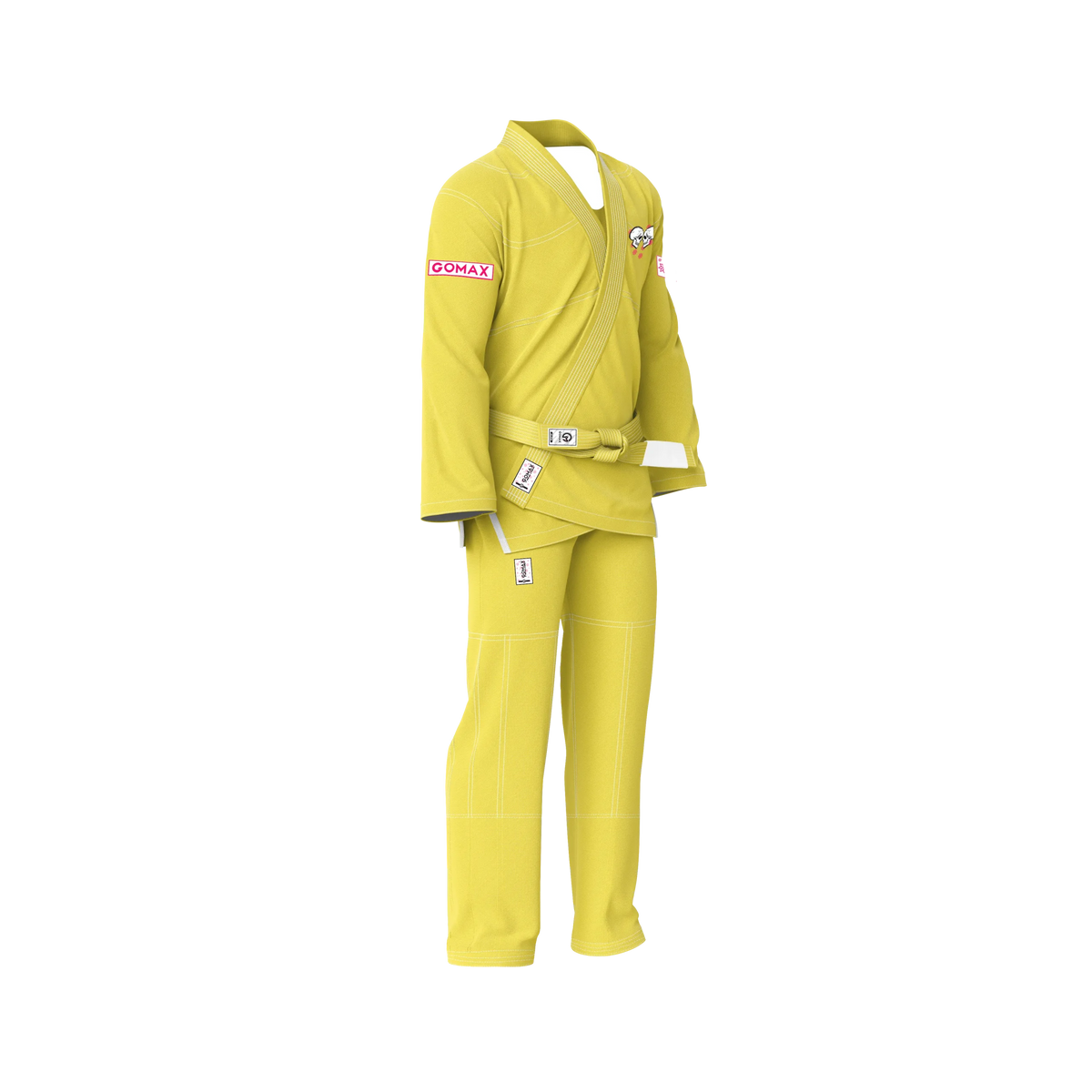 Complete jiu jitsu gi set side angle highlighting tailored fit and ripstop pants