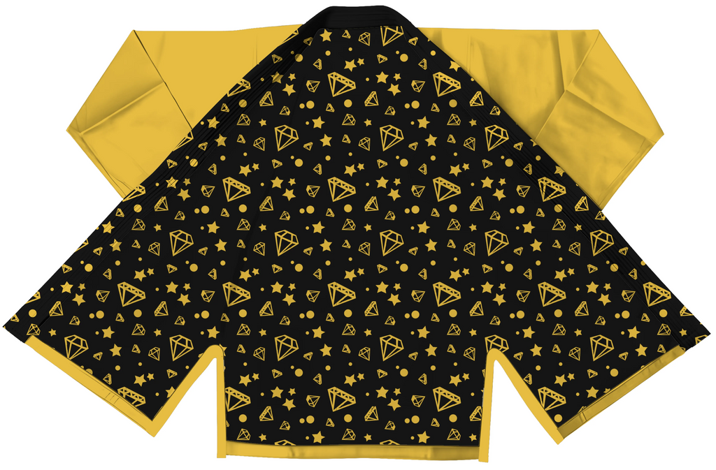 Brazilian Jiu Jitsu Yellow Gi with ripstop pants and reinforced collar for durability