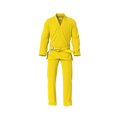 Yellow gi for women’s classes front view showing tailored fit and durable cotton weave